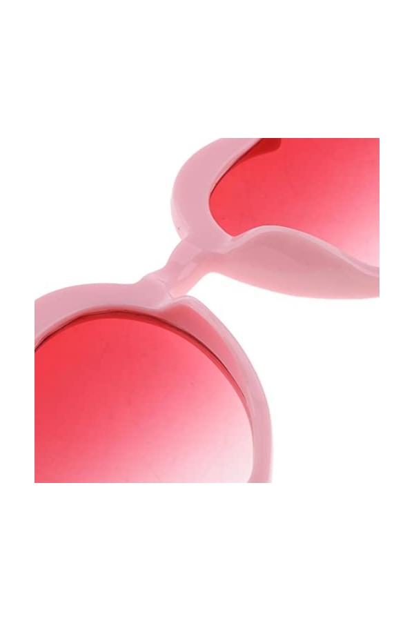 Sharplace Lunettes de soleil sans monture surdimensionnées en forme de coeur Lunettes de soleil colorées en forme de coeur po