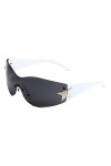 Piece UV400 Lunettes de soleil femme sans monture homme punk lunettes de soleil lunettes de soleil nuances 3D femme étoile ci