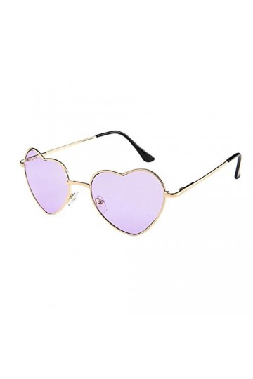 hunpta Lunettes de Soleil Homme Femme Cadre en métal pour Femme en Forme de cœur Lunettes de Soleil Lolita Amour, D