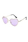 hunpta Lunettes de Soleil Homme Femme Cadre en métal pour Femme en Forme de cœur Lunettes de Soleil Lolita Amour, D