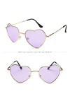 hunpta Lunettes de Soleil Homme Femme Cadre en métal pour Femme en Forme de cœur Lunettes de Soleil Lolita Amour, D