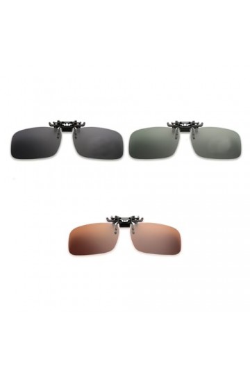XIWUPO Lot de 3 embouts de lunettes de soleil pour porteurs de lunettes, clip sur lunettes de soleil, clip de lunettes de sol
