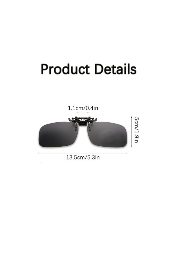 XIWUPO Lot de 3 embouts de lunettes de soleil pour porteurs de lunettes, clip sur lunettes de soleil, clip de lunettes de sol