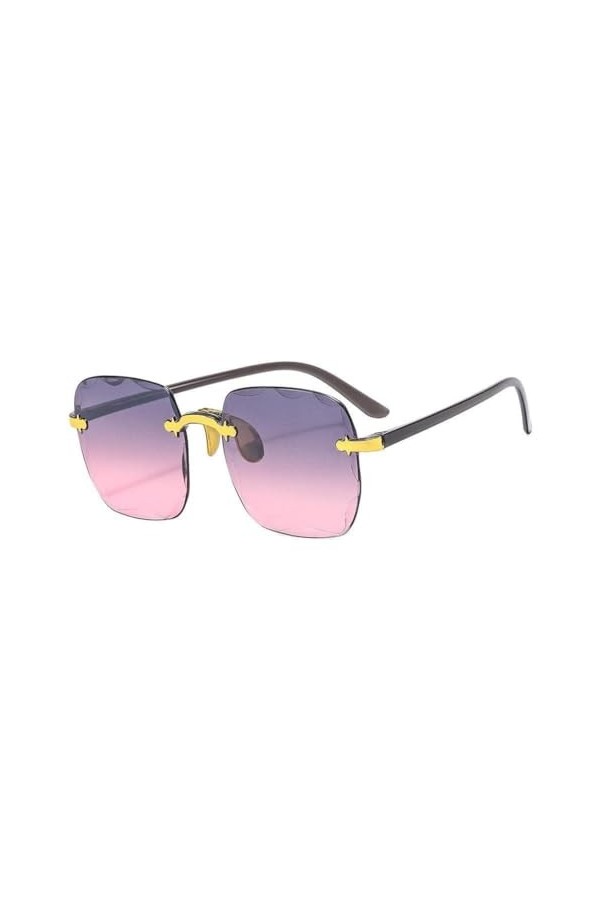 rujjftsy Lunettes de soleil carrées tendance vintage pour femme sans monture Lunettes de soleil de voyage dété Sh I1Q0 Lunet