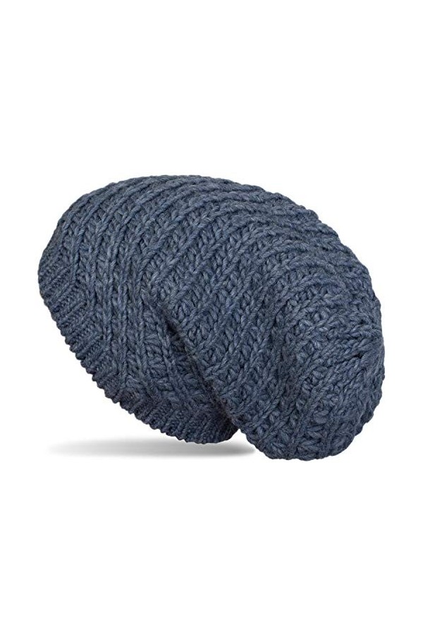 styleBREAKER Bonnet Mou en Maille épaisse, Unisexe, Bonnet tricoté dhiver 04024158, Couleur:Pétrole