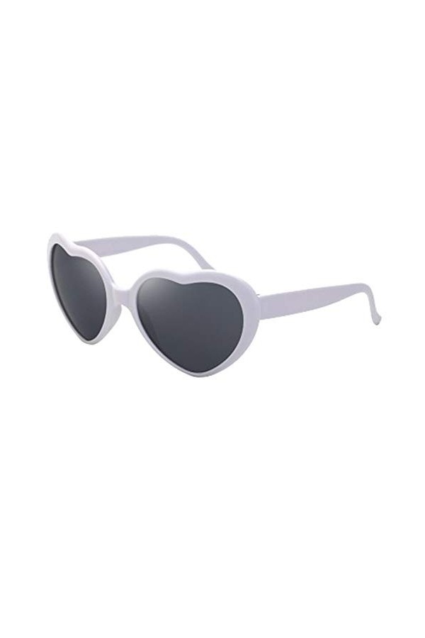 ADOSSAC Lunettes de Soleil pour Femme Lunettes à Effets spéciaux 3D avec Coeurs, Feux dartifice, Diffusion Lunettes à Effets