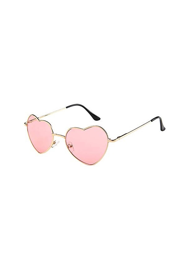 Lunettes de soleil en forme de cœur pour femmes avec cadre en métal pour hommes et femmes Love Eyewear Lunettes Soleil Homme 