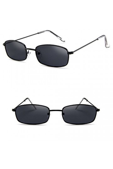 aaSccex Lunettes Vintage Femme Homme Nuances Carrées Lunettes De Soleil Petit Cadre Rectangulaire Lunettes Connectées Avec Af