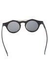 Mengmen Mignon Unisexe Gothique Lunettes Retro Lunettes Flip Up Ronde Lunettes de Soleil