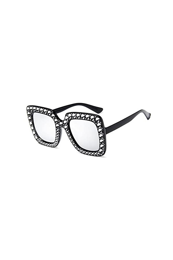 Lunettes de soleil pour femme tendance avec strass - Lunettes de soleil rétro - Lunettes de soleil carrées I3K0 - Lunettes de