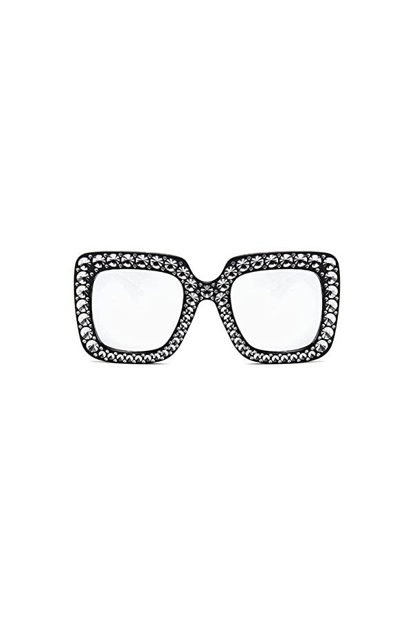 Lunettes de soleil pour femme tendance avec strass - Lunettes de soleil rétro - Lunettes de soleil carrées I3K0 - Lunettes de