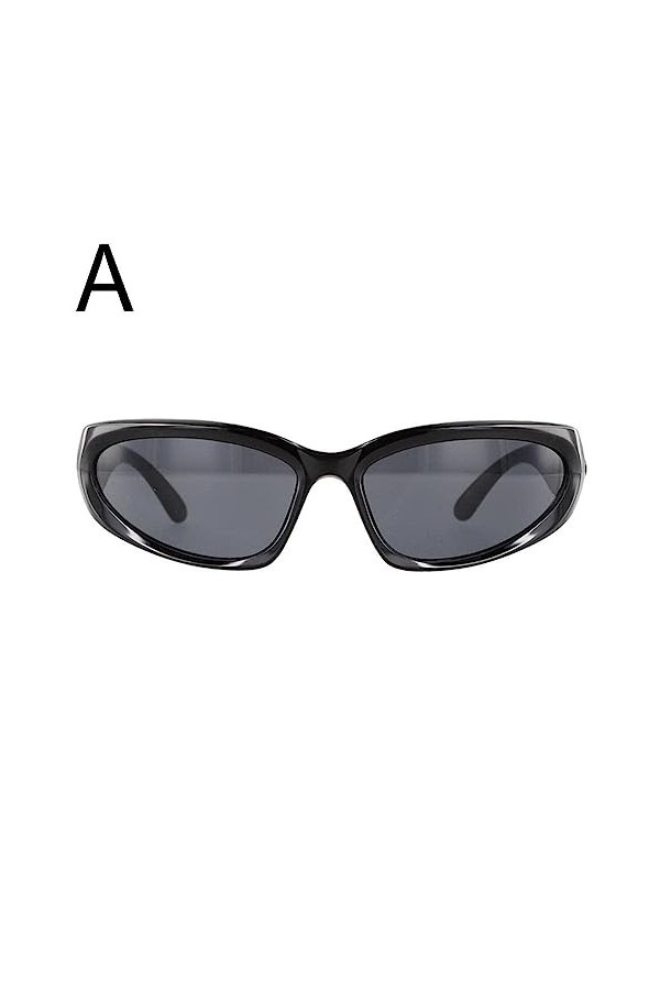 RJSQAQE Nouveau Y2K Sport Punk Lunettes De Soleil Femmes Marque Designer UV400 Lunettes De Luxe Lunettes Miroir Mode Soleil B