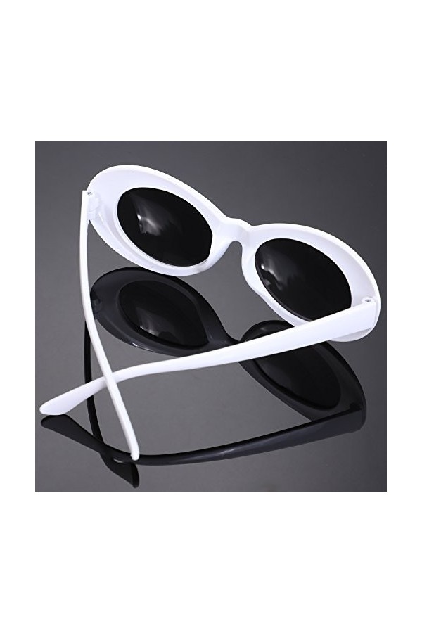 YXHH Lunettes de Soleil ovales Femmes Mode Male Lunettes UV400 des Lunettes de Soleil S17022 Blanc