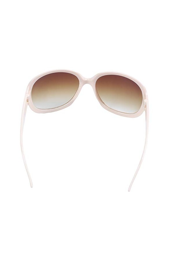 Sahkgye Sexy Modes Grandes Classiques Lunettes de Soleil pour Femmes Dames Lunettes pour Faire Les Courses Beiges