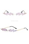 Lunettes de soleil de fête - Lunettes de soleil pour femme - Tiktok - Lunettes de soleil hippers transparentes polarisées - L