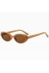 aaSccex Lunettes de soleil carrées œil de chat pour femme tendance Lunettes De Soleil Homme Rectangulaire Rose Gold, One Siz