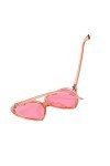 Acfthepiey 90S Lunettes Vintage De La Mode Grandes Femmes Dame Filles Surdimensionnées Lunettes De Soleil En De Coeur Lunette