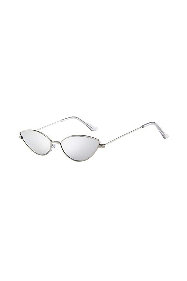 AmyGline Hommes Femmes Petit Monture Cadre Oeil De Chat Ovale RéTro Vintage Lunettes De Soleil Lunettes Cadre De Mode Lunette