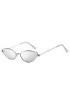 AmyGline Hommes Femmes Petit Monture Cadre Oeil De Chat Ovale RéTro Vintage Lunettes De Soleil Lunettes Cadre De Mode Lunette