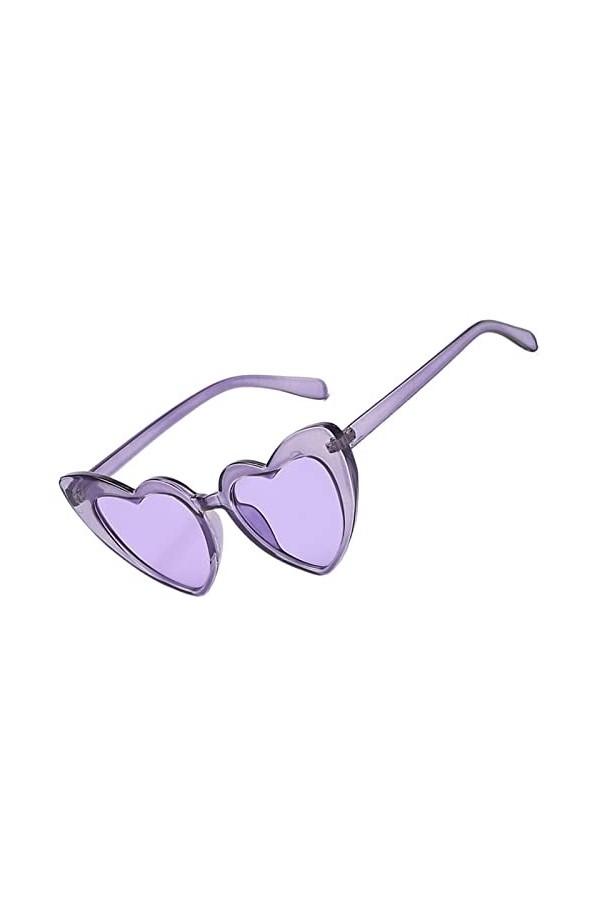 Sharplace Lunettes de soleil sans monture surdimensionnées en forme de coeur Lunettes de soleil colorées en forme de coeur po