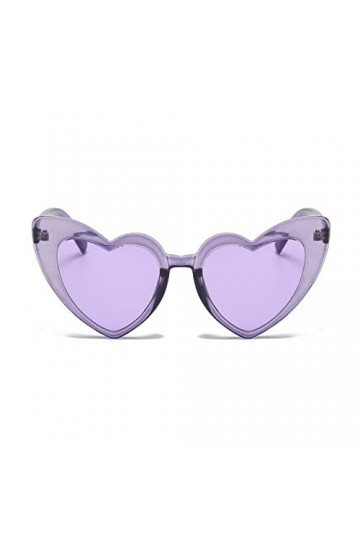 Sharplace Lunettes de soleil sans monture surdimensionnées en forme de coeur Lunettes de soleil colorées en forme de coeur po