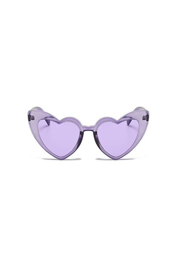 Sharplace Lunettes de soleil sans monture surdimensionnées en forme de coeur Lunettes de soleil colorées en forme de coeur po