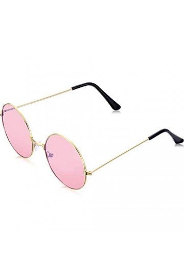 Comtervi Lunettes de Soleil Rondes rétro John Lennon Vintage Lunettes Cadre en métal Lunettes Rondes Lunettes Lunettes extéri