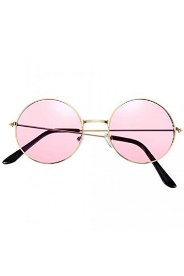 Comtervi Lunettes de Soleil Rondes rétro John Lennon Vintage Lunettes Cadre en métal Lunettes Rondes Lunettes Lunettes extéri