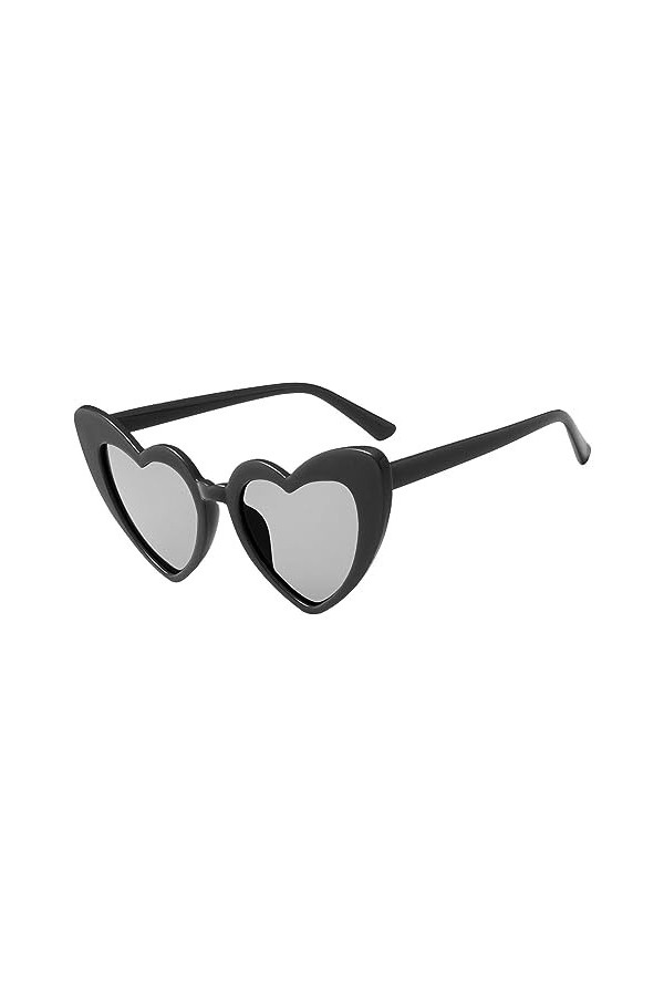 Tedious Lunettes de soleil en forme damour pour femmes,Lunettes de soleil en forme damour rétro tendance surdimensionnées c