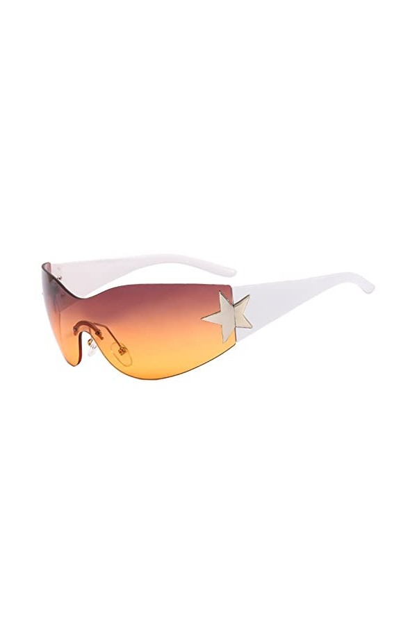 Lunettes de lecture pour femme - Sans correction - 1,5 - Mode - Star Wrap Around - Lunettes de soleil sans bord - Lunettes de