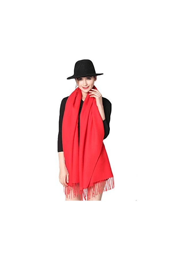 iEverest Pashmina Châle Écharpe Foulard Hijab - Unisex Hiver Chaud Écharpe Pashmina Châle Écharpe de Couleur Unie Super Douce