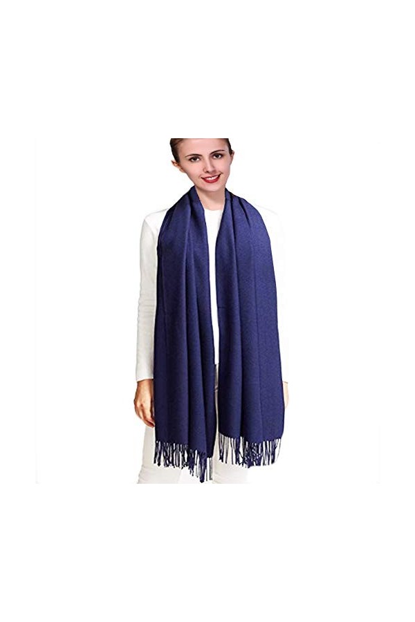 iEverest Pashmina Châle Écharpe Foulard Hijab - Unisex Hiver Chaud Écharpe Pashmina Châle Écharpe de Couleur Unie Super Douce