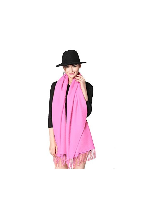 iEverest Pashmina Châle Écharpe Foulard Hijab - Unisex Hiver Chaud Écharpe Pashmina Châle Écharpe de Couleur Unie Super Douce