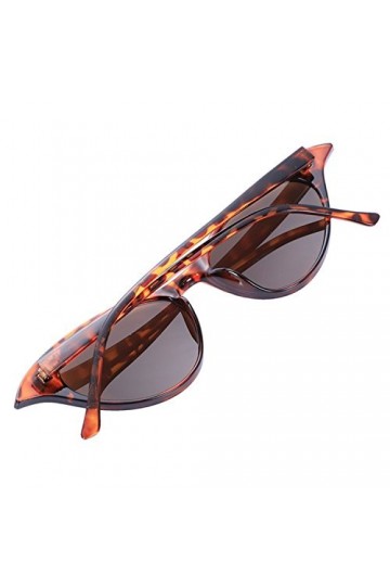 MaiMin Petites Lunettes de Soleil Rouge de loeil de Chat de Mode des Femmes Lunettes de Soleil doeil de Chat Retro Leopard 