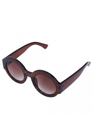 MaiMin Lunettes de Soleil Rondes Lunettes de Soleil Mode Femme Cadre Lentille pour Les Lunettes feminines UV400 S17068 Marron