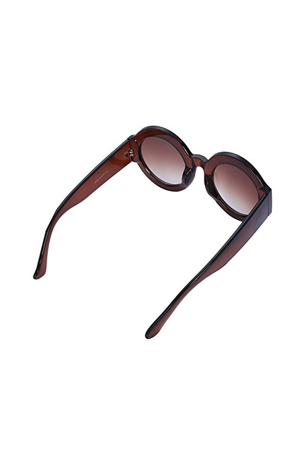 MaiMin Lunettes de Soleil Rondes Lunettes de Soleil Mode Femme Cadre Lentille pour Les Lunettes feminines UV400 S17068 Marron