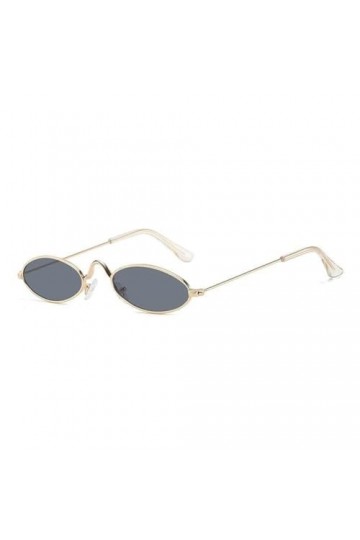 CHUN Petites lunettes de soleil ovales vintage avec monture en métal Style punk Pour filles et hommes Pour femme, Couleur 2