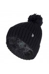 HEAT HOLDERS - Femme Fantaisie Chaud Hiver Bonnet avec Pompon One Size, Black Arden 