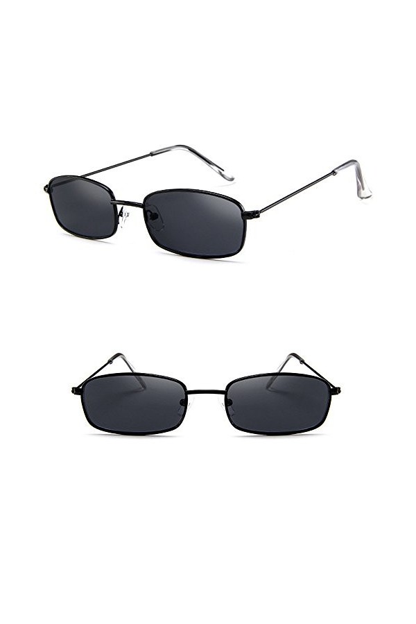 LZPCarra Appareil de nettoyage à ultrasons Vainqueur du test Lunettes vintage Femmes Homme Square Shades Petites lunettes de 