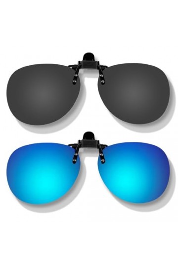 Auptiz Lot de 2 paires de lunettes de soleil,lunettes de soleil à clipser,lunettes de soleil UV400 pour hommes et femmes,cond