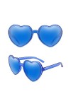 Hileyu Lunettes en Forme De Coeur Lunettes Parti de Soleil Hippie Lunettes de Soleil Sans Monture DéCoration Lunettes Transpa