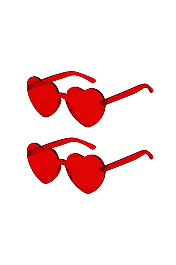 BASTOUR Lunettes de Coeur, Forme de Coeur de Lunettes de Soleil, Lunettes Effet Coeur, Lunettes De Soleil En Forme de Coeur p