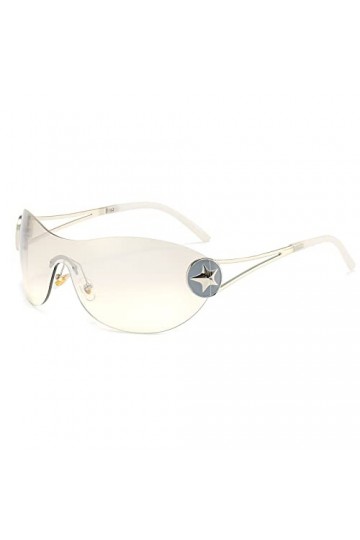 YAMEIZE Lunettes de Soleil Femme Enveloppantes-Les Stars Wrap Around Protection UV400 Vintage Rétro Lunettes Homme