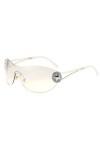 YAMEIZE Lunettes de Soleil Femme Enveloppantes-Les Stars Wrap Around Protection UV400 Vintage Rétro Lunettes Homme