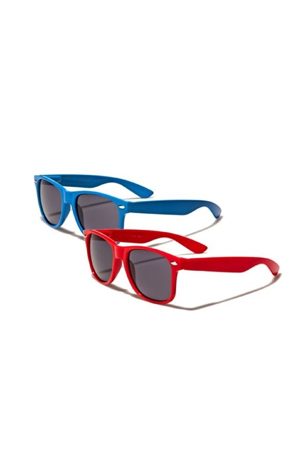 Boolavard ® 4026 Lunettes de soleil modèle Nerd Teinte Rouge + Bleu 