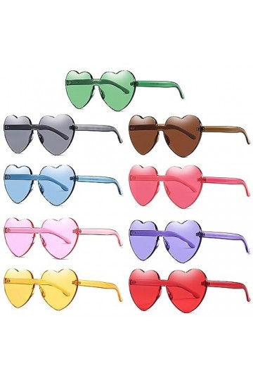 Kaimeilai 9 Paires Lunette de Soleil, Multicolore Lunette de Soleil sans Monture Légères et Rétro Lunettes, Lunettes Soleil F