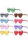 Kaimeilai 9 Paires Lunette de Soleil, Multicolore Lunette de Soleil sans Monture Légères et Rétro Lunettes, Lunettes Soleil F