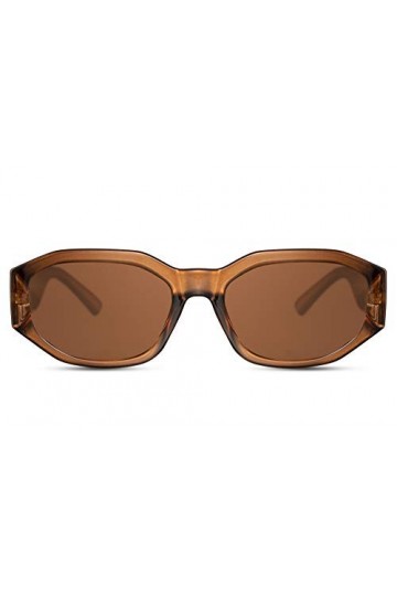 Cheapass Lunettes de Soleil Larges Oversize Carrées Dorées en Métal Style avec des Verres Foncés Protection UV400 Femmes