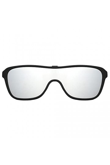 JM Lunettes de Soleil Polarisées Clip, Lunettes de Lecture à Clapet Tout - en - un, Hommes Femmes Miroir Argent