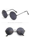 CHENtian1 Lunettes de Soleil Femme Homme Eyewear Hippie Rondes Vintage Lunettes Réfléchissantes Sports de Plein air dété Con
